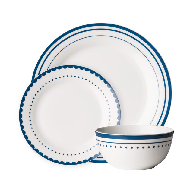 premier housewares Avie Saturn 12 Piece Blue Dinner Set