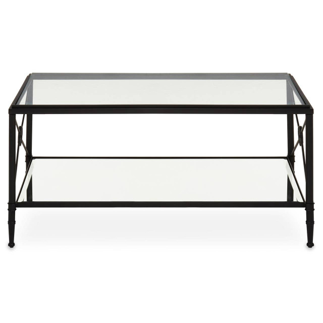 Premier Housewares Axis Coffee Table With Black Finish Frame