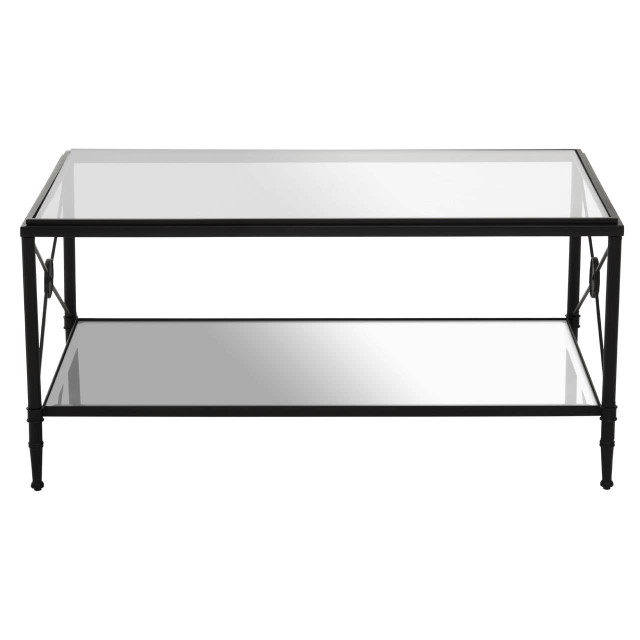 Premier Housewares Axis Coffee Table With Black Finish Frame