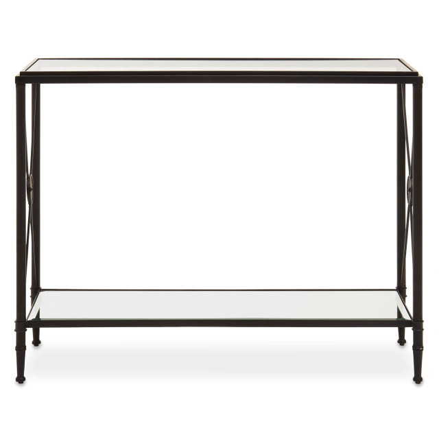 Premier Housewares Axis Console Table With Black Finish Frame