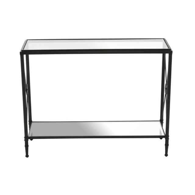 Premier Housewares Axis Console Table With Black Finish Frame