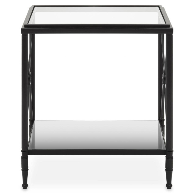 premier housewares Axis Rectangular Black Finish Side Table