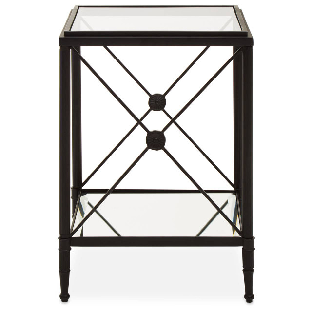 premier housewares Axis Square Black Finish Side Table