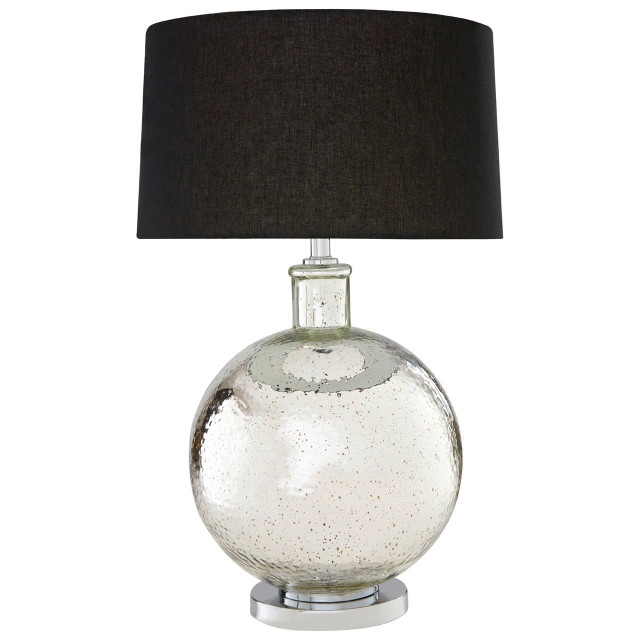 Premier Housewares Aysel Glass Table Lamp With EU Plug