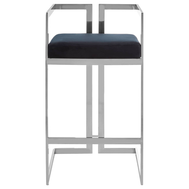 premier housewares Azalea Bar Stool With Silver Frame