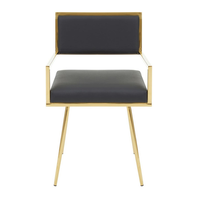 Premier Housewares Azalea Black Faux Leather Dining Chair