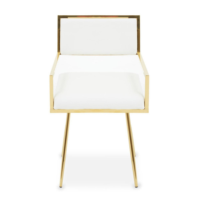 Premier Housewares Azalea Ivory Faux Leather Dining Chair