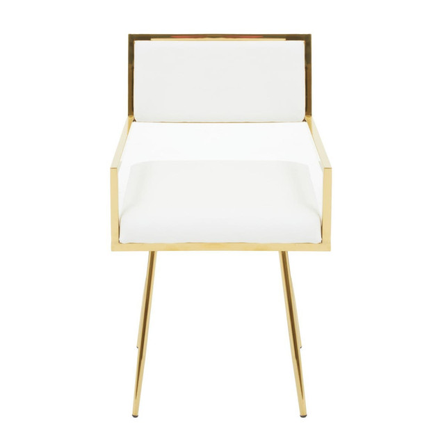 Premier Housewares Azalea Ivory Faux Leather Dining Chair