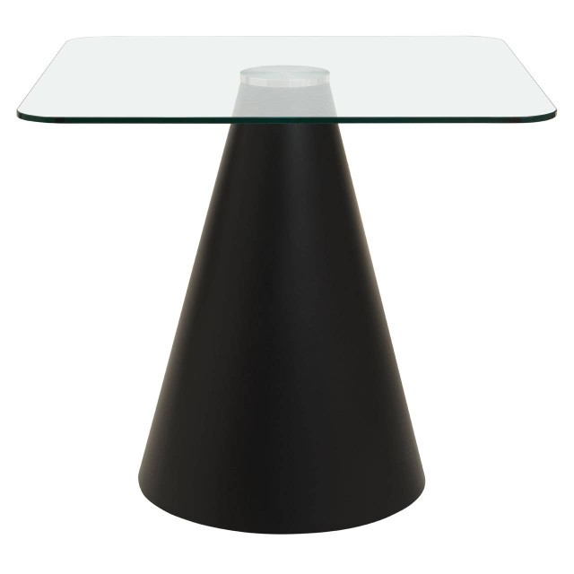 Premier Housewares Azalea Square Clear Glass Top Dining Table