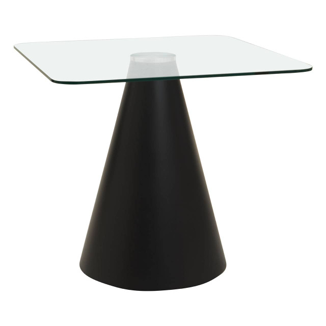 Premier Housewares Azalea Square Clear Glass Top Dining Table