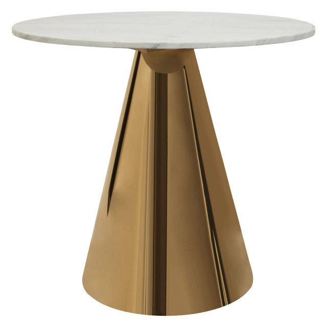 premier housewares Azalea White Marble Top Dining Table