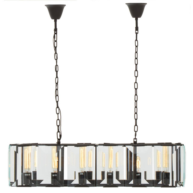 premier housewares Babylon Black 12 Light Pendant Light
