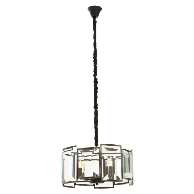 Premier Housewares Babylon Black 6 Light Chandelier
