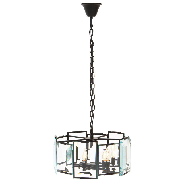 Premier Housewares Babylon Black Six Bulb Chandelier