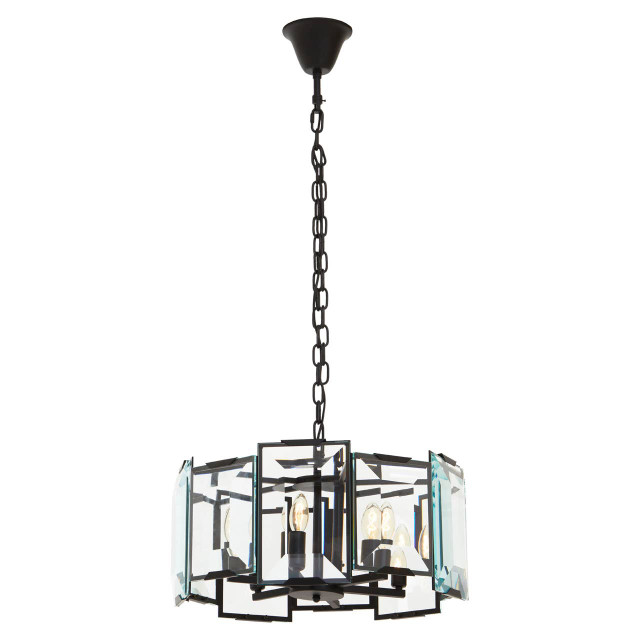 Premier Housewares Babylon Black Six Bulb Chandelier