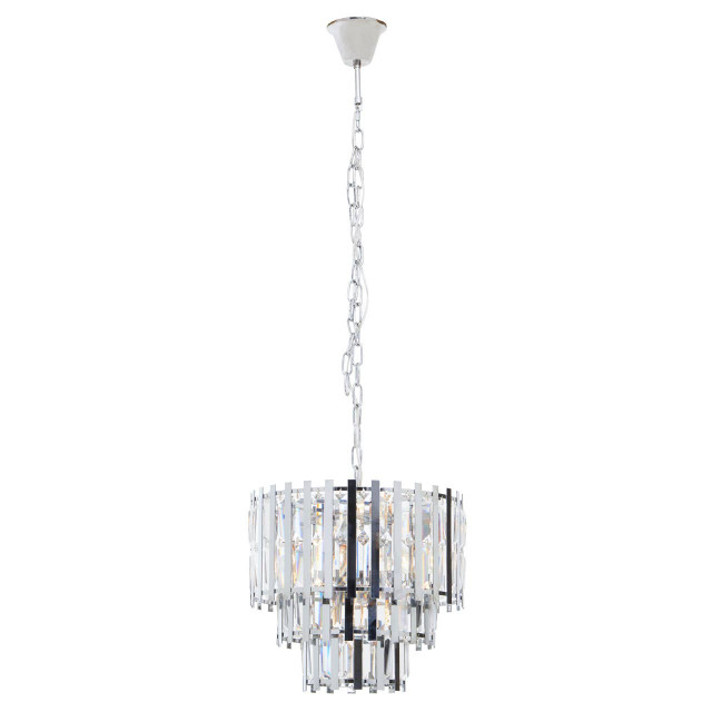 Premier Housewares Babylon Eight Bulb Chrome Chandelier
