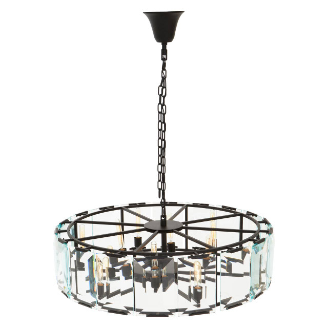 Premier Housewares Babylon Large Black 12 Light Pendant Light