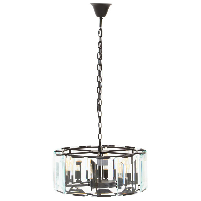 Premier Housewares Babylon Small Black 6 Light Chandelier