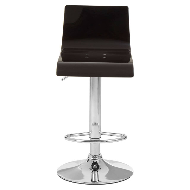 premier housewares Baina Black Acrylic Bar Stool with Chrome Base
