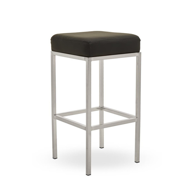 premier housewares Baina Black And Chrome Finish Bar Stool