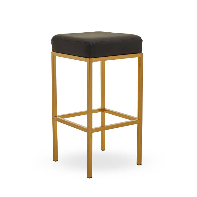 premier housewares Baina Black And Gold Finish Bar Stool