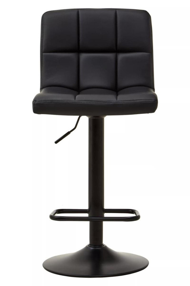 Premier Housewares Baina Black Faux Leather Bar Chair