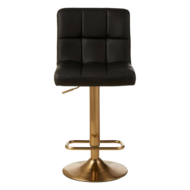Premier Housewares Baina Black Faux Leather Bar Stool
