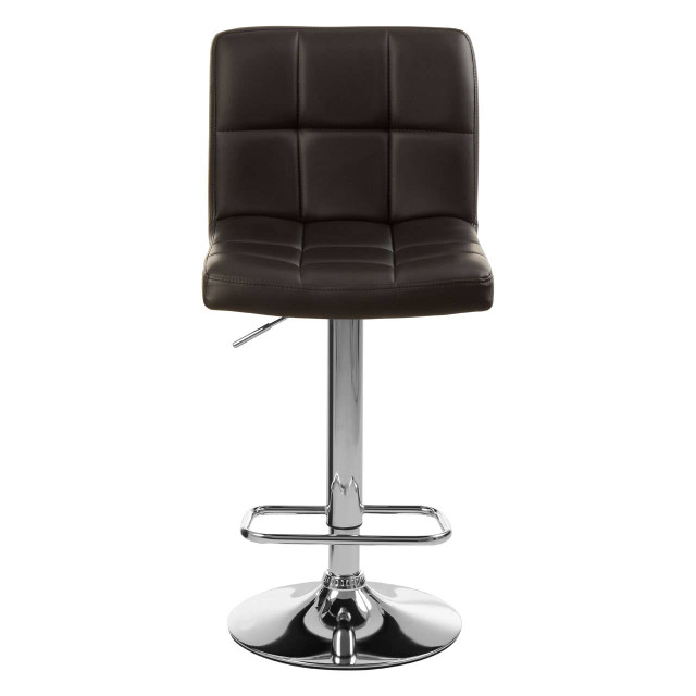 premier housewares Baina Quilted Bar Stool With Chrome Base
