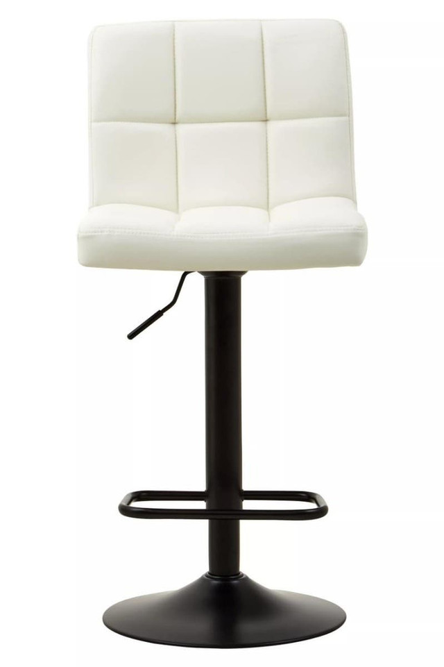 Premier Housewares Baina White Faux Leather Bar Chair