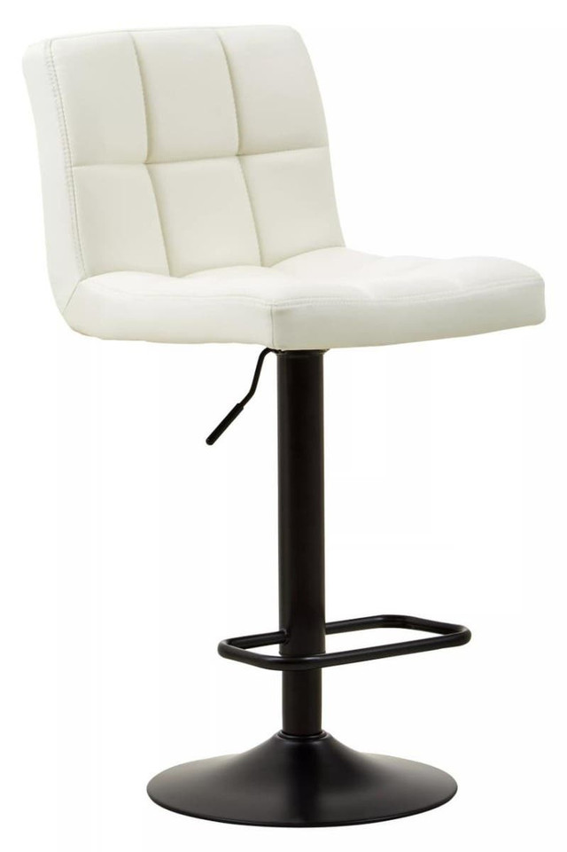 Premier Housewares Baina White Faux Leather Bar Chair