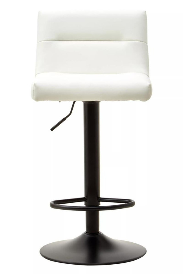 Premier Housewares Baina White Leather Effect Bar Stool
