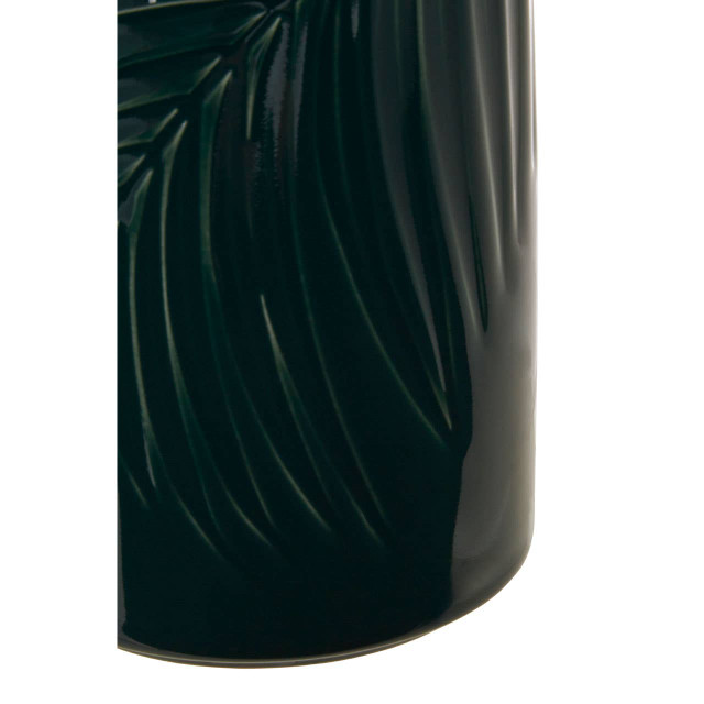 Premier Housewares Bali Dark Green Medium Storage Jar With Bamboo Lid