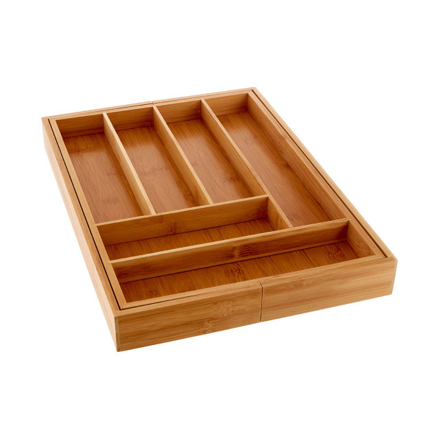 premier housewares Bamboo Rectangular Expandable Cutlery Tray