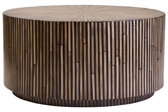 Premier Housewares Bambusa Bamboo Inlay Round Coffee Table