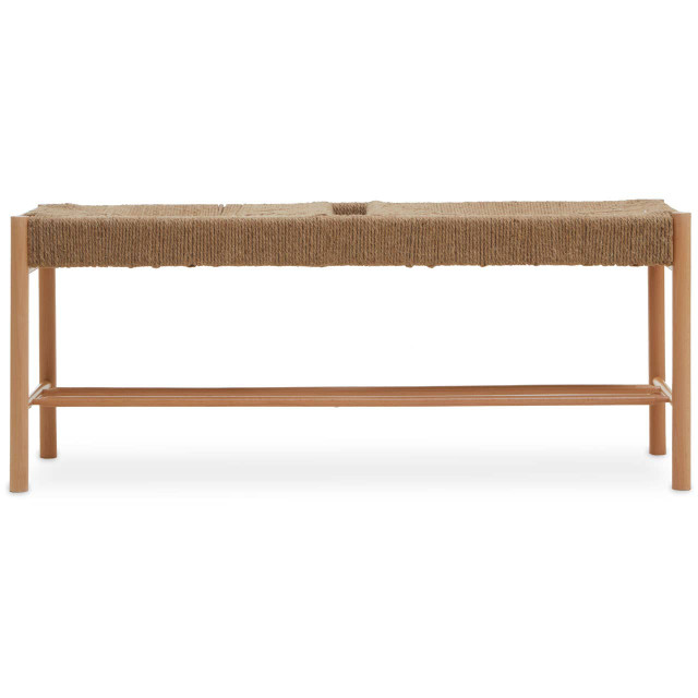 Premier Housewares Bandar Natural Rope And Beechwood Bench