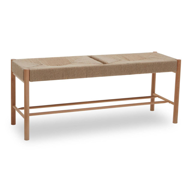 Premier Housewares Bandar Natural Rope And Beechwood Bench