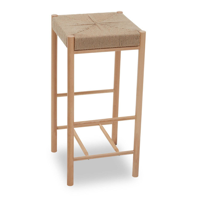 Premier Housewares Bandar Natural Rope Weave Bar Stool