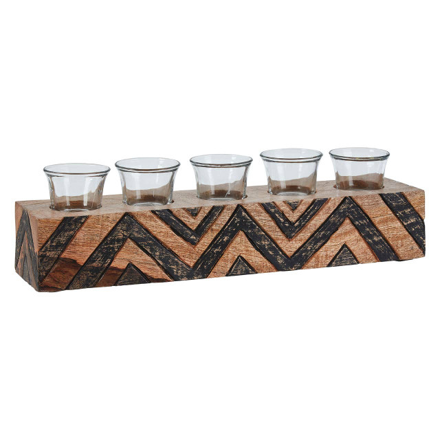 Premier Housewares Bantu Tribal Wooden Tealight Holder