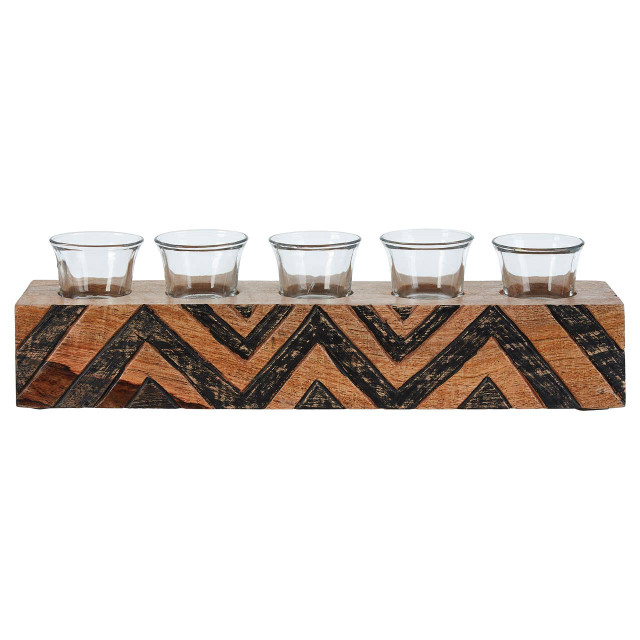 premier housewares Bantu Tribal Wooden Tealight Holder