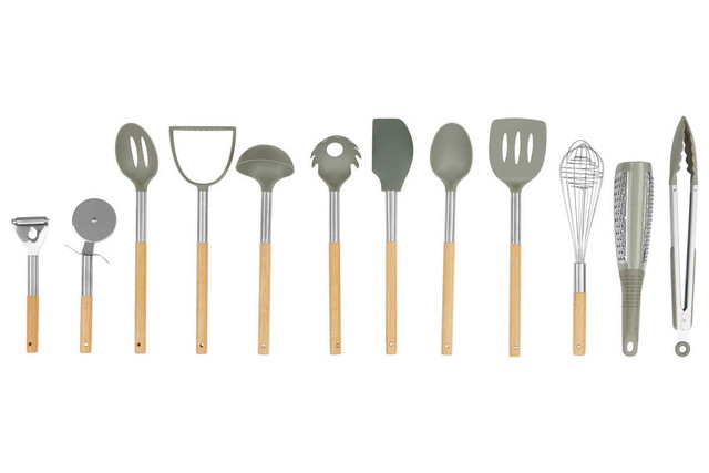 premier housewares Barron 12Pc Kitchen Utensil Set With Beechwood Handles