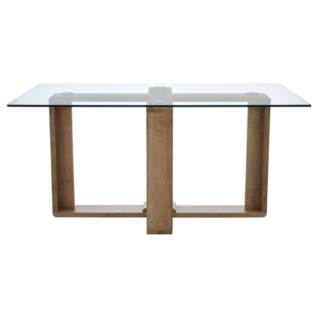 Premier Housewares Barton Clear Tempered Glass Dining Table