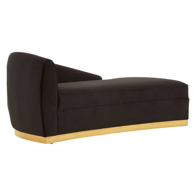 Premier Housewares Batix Black Left Arm Chaise Longue
