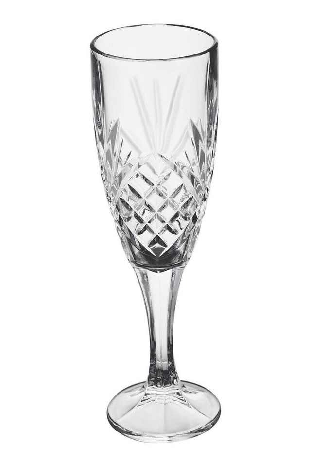 Premier Housewares Beaufort Set Of 4 Crystal Champagne Glasses