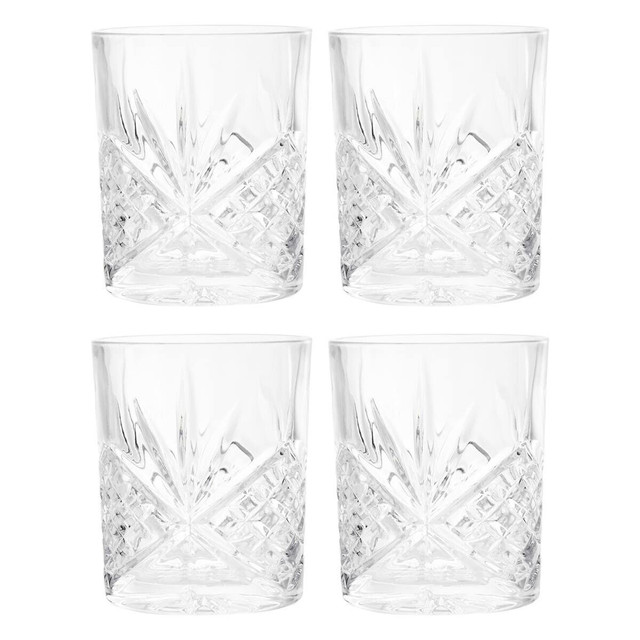 Premier Housewares Beaufort Set Of 4 Crystal Tumblers