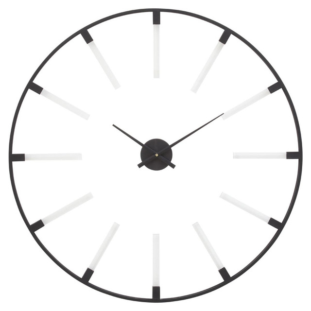 premier housewares Beauly Black Finish Metal Wall Clock