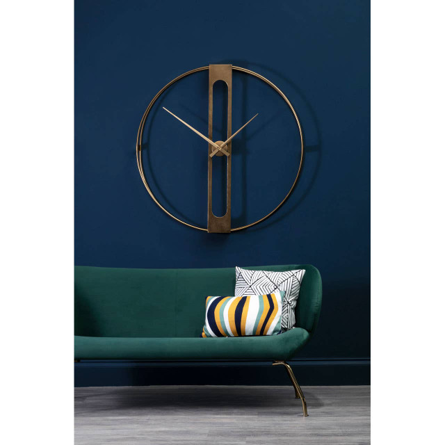 Premier Housewares Beauly Gold Finish Dual Ring Wall Clock