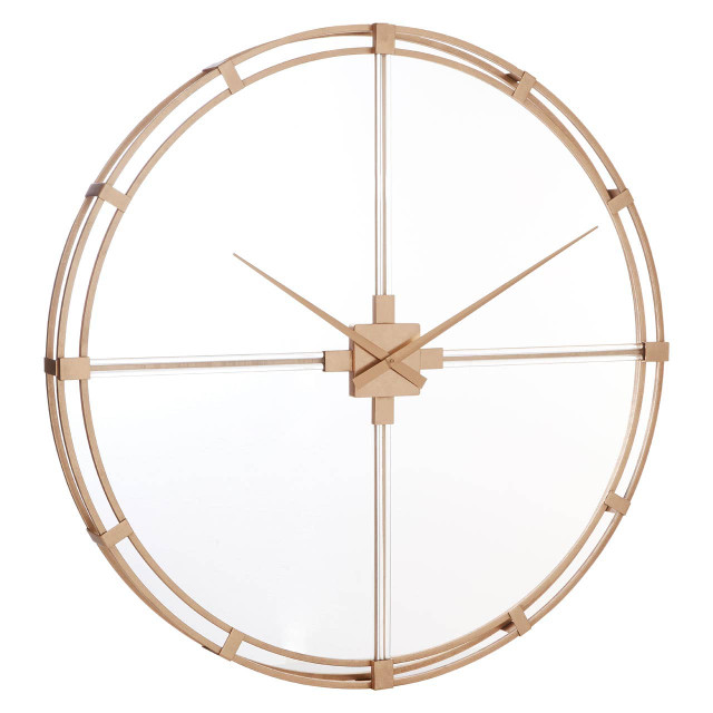 Premier Housewares Beauly Gold Finish Metal Wall Clock