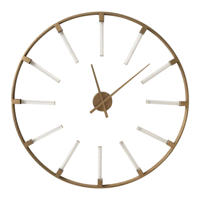 Premier Housewares Beauly Gold Finish Round Wall Clock