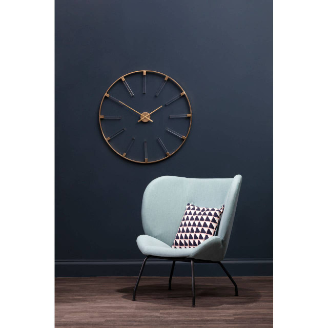Premier Housewares Beauly Gold Finish Round Wall Clock