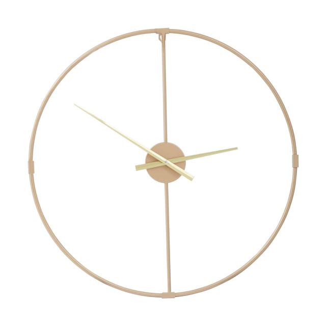 Premier Housewares Beauly Metal Wall Clock With Gold Finish